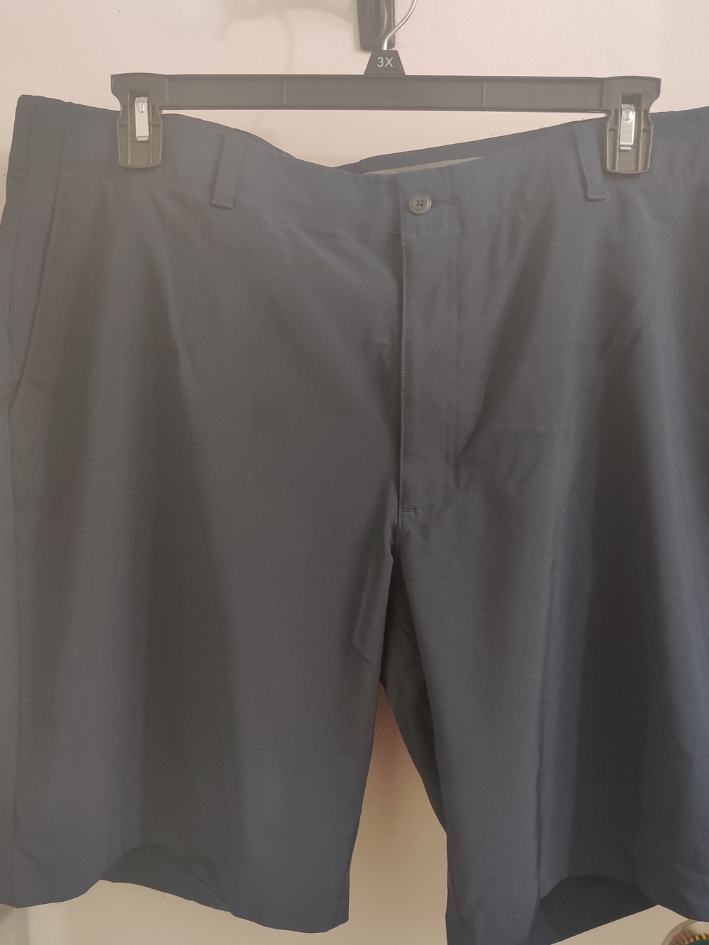 Hogan Men's Flat Front Shorts in Navy Blue
